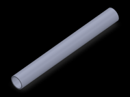 Perfil de Silicona TS4011,509,5 - formato tipo Tubo - forma de tubo
