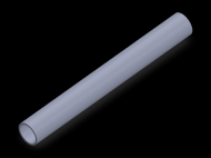 Perfil de Silicona TS401210 - formato tipo Tubo - forma de tubo