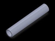 Perfil de Silicona TS4017,513,5 - formato tipo Tubo - forma de tubo
