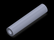 Perfil de Silicona TS4020,510,5 - formato tipo Tubo - forma de tubo