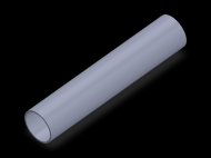 Perfil de Silicona TS402018 - formato tipo Tubo - forma de tubo