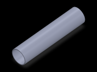 Perfil de Silicona TS4022,520,5 - formato tipo Tubo - forma de tubo