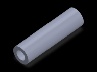Perfil de Silicona TS4027,515,5 - formato tipo Tubo - forma de tubo