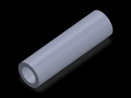 Perfil de Silicona TS4028,518,5 - formato tipo Tubo - forma de tubo