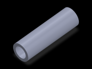 Perfil de Silicona TS403020 - formato tipo Tubo - forma de tubo