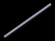 Perfil de Silicona TS5003,502 - formato tipo Tubo - forma de tubo
