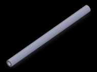 Perfil de Silicona TS500704 - formato tipo Tubo - forma de tubo