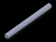 Perfil de Silicona TS500904 - formato tipo Tubo - forma de tubo