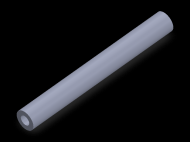 Perfil de Silicona TS501206 - formato tipo Tubo - forma de tubo