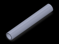 Perfil de Silicona TS501511 - formato tipo Tubo - forma de tubo