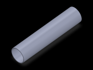 Perfil de Silicona TS502220 - formato tipo Tubo - forma de tubo
