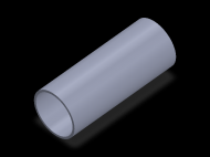 Perfil de Silicona TS504036 - formato tipo Tubo - forma de tubo