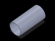 Perfil de Silicona TS5047,543,5 - formato tipo Tubo - forma de tubo