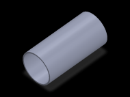 Perfil de Silicona TS504844 - formato tipo Tubo - forma de tubo