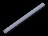 Perfil de Silicona TS600705 - formato tipo Tubo - forma de tubo