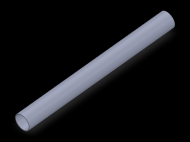 Perfil de Silicona TS601009 - formato tipo Tubo - forma de tubo