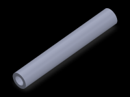 Perfil de Silicona TS6014,508,5 - formato tipo Tubo - forma de tubo