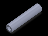 Perfil de Silicona TS6021,511,5 - formato tipo Tubo - forma de tubo