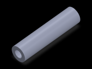 Perfil de Silicona TS602412 - formato tipo Tubo - forma de tubo