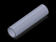 Perfil de Silicona TS6025,521,5 - formato tipo Tubo - forma de tubo