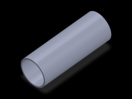 Perfil de Silicona TS603733 - formato tipo Tubo - forma de tubo