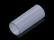 Perfil de Silicona TS6041,537,5 - formato tipo Tubo - forma de tubo