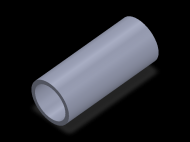 Perfil de Silicona TS604234 - formato tipo Tubo - forma de tubo