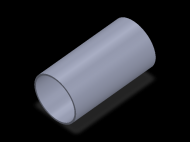 Perfil de Silicona TS6052,548,5 - formato tipo Tubo - forma de tubo