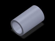 Perfil de Silicona TS6062,546,5 - formato tipo Tubo - forma de tubo