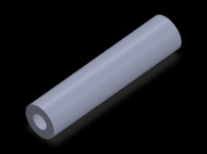 Perfil de Silicona TS7022,510,5 - formato tipo Tubo - forma de tubo