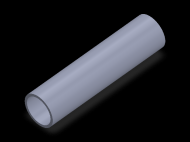 Perfil de Silicona TS702521 - formato tipo Tubo - forma de tubo