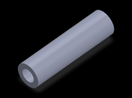 Perfil de Silicona TS702715 - formato tipo Tubo - forma de tubo