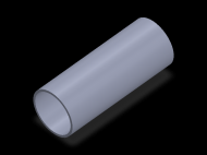 Perfil de Silicona TS703935 - formato tipo Tubo - forma de tubo
