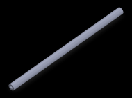 Perfil de Silicona TS800502 - formato tipo Tubo - forma de tubo