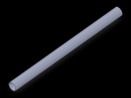 Perfil de Silicona TS800706 - formato tipo Tubo - forma de tubo