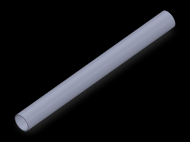 Perfil de Silicona TS8009,508,5 - formato tipo Tubo - forma de tubo