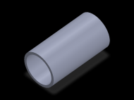 Perfil de Silicona TS8052,544,5 - formato tipo Tubo - forma de tubo