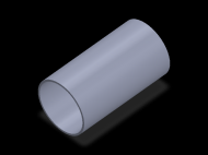 Perfil de Silicona TS805450 - formato tipo Tubo - forma de tubo