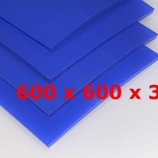 BLUE SILICONE SHEET FOOD SAFE 60 SH° (±5) 600 mm X 600 mm X 3mm (±0,3) Thickness