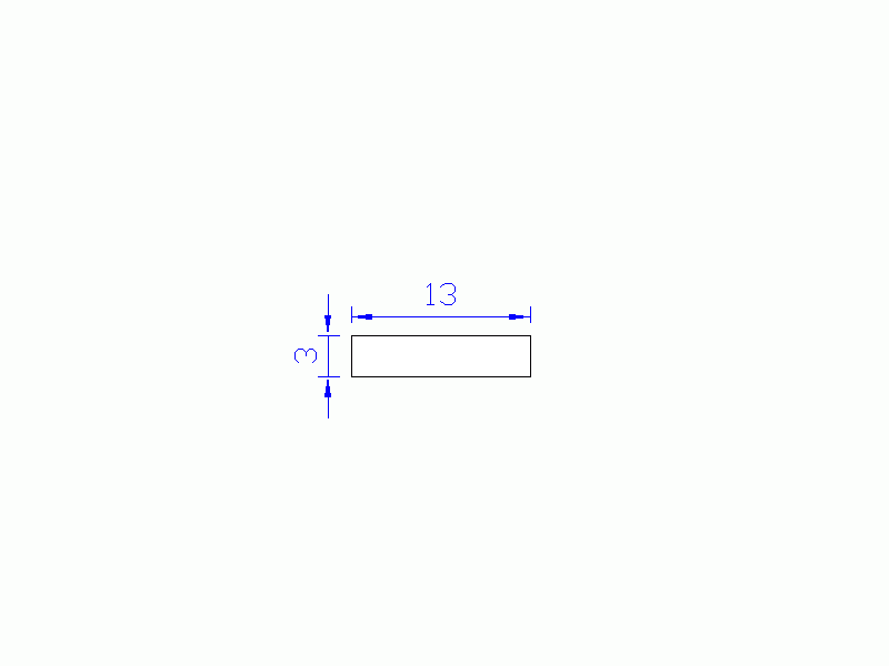 Profil en Silicone P701303 - format de type Rectangle - forme régulière