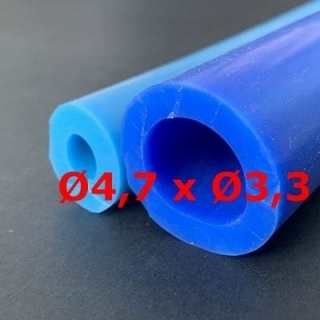 M. tuyau de silicone translucide 70sh renforcé avec pes monofilament ø12 mm  x 3,50 mm mur ±0,3