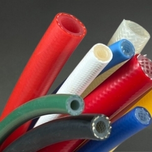 M. FIBERGLASS BRAID. SILICONE HOSE 70SH±5 TRANSPARENT SI-COATED TRANSPARENT Ø32MM X 7 MM WALL ±0,3